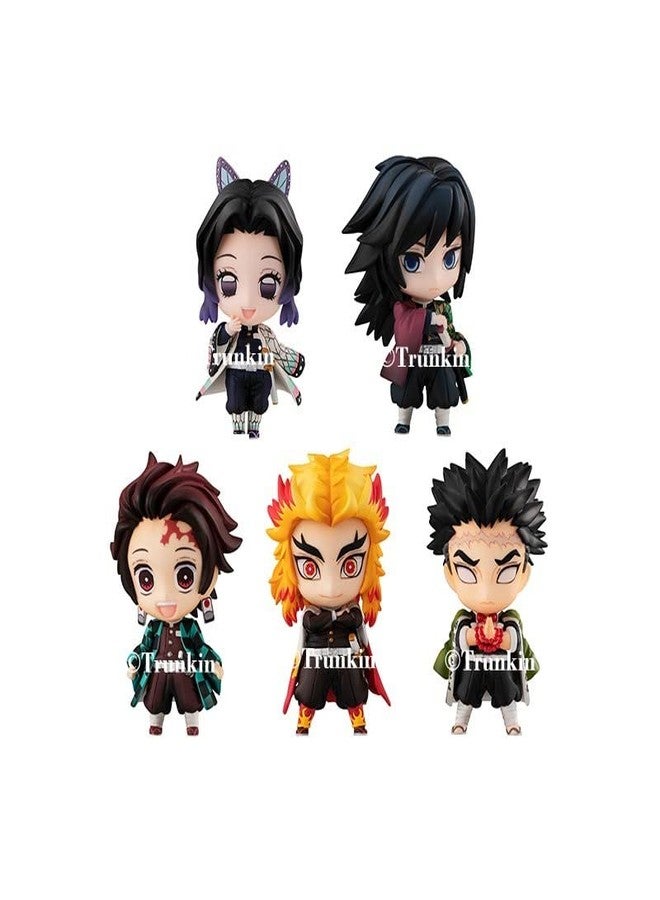 Trunkin Demon Slayer Hashira Mascot and Tanjiro Chibi Small Action Figures Set of 10 Kimetsu no Yaiba Anime Figurines - Image 5